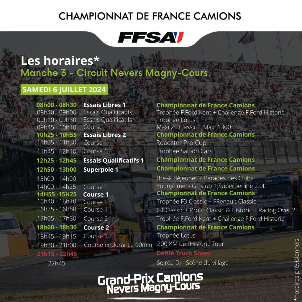 Programme Grand prix camions 2024